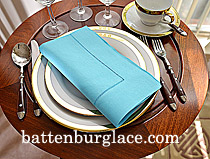 Marina Blue colored Hemstitch Diner Napkin. 18x18". Each